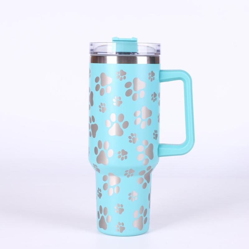 Leopard Print Bear Paw Car Cup, 40oz Stainless Steel, Back to School Supplies