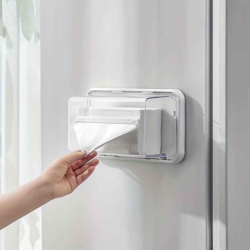 Magnetic Wall-mounted Tissue Box Kitchen Toilet Punch-free Waterproof Paper