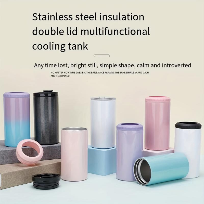 Stainless Steel Double Layer Vacuum Can Cooler 16oz Sleeve for Camping Car Home
