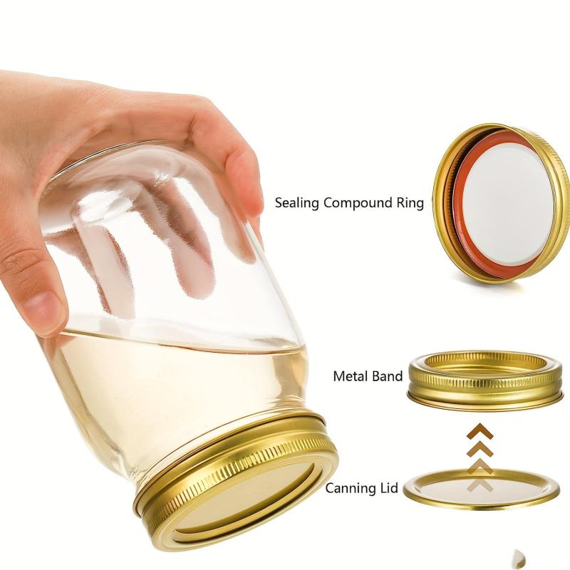 Glass Sealed Jar Kitchen Storage 16oz - Pack of 4