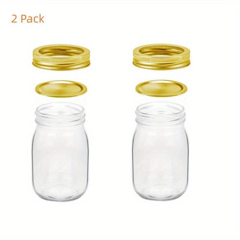 Glass Sealed Jar Kitchen Storage 16oz - Pack of 4