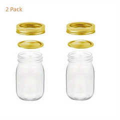 Glass Sealed Jar Kitchen Storage 16oz - Pack of 4
