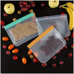 1pc Peva Food Bag Translucent Self-sealing Storage Bag