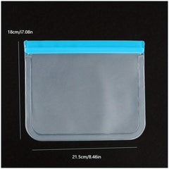 1pc Peva Food Bag Translucent Self-sealing Storage Bag