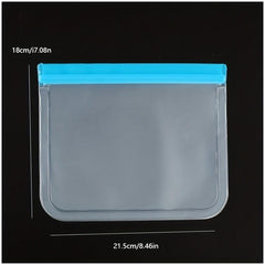1pc Peva Food Bag Translucent Self-sealing Storage Bag