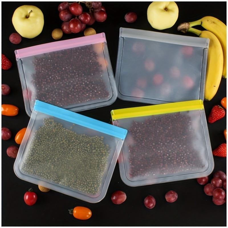 1pc Peva Food Bag Translucent Self-sealing Storage Bag