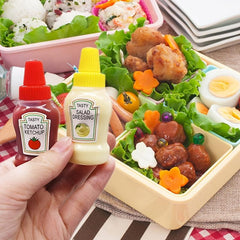 4pcs Mini Ketchup Bottles Squeeze Bottle Portable Sauce Containers For Lunch