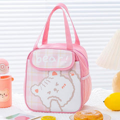 Cartoon Aluminum Foil Insulation Lunch Box Bag for Camping Picnic Beach