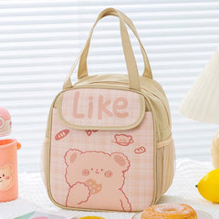 Cartoon Aluminum Foil Insulation Lunch Box Bag for Camping Picnic Beach
