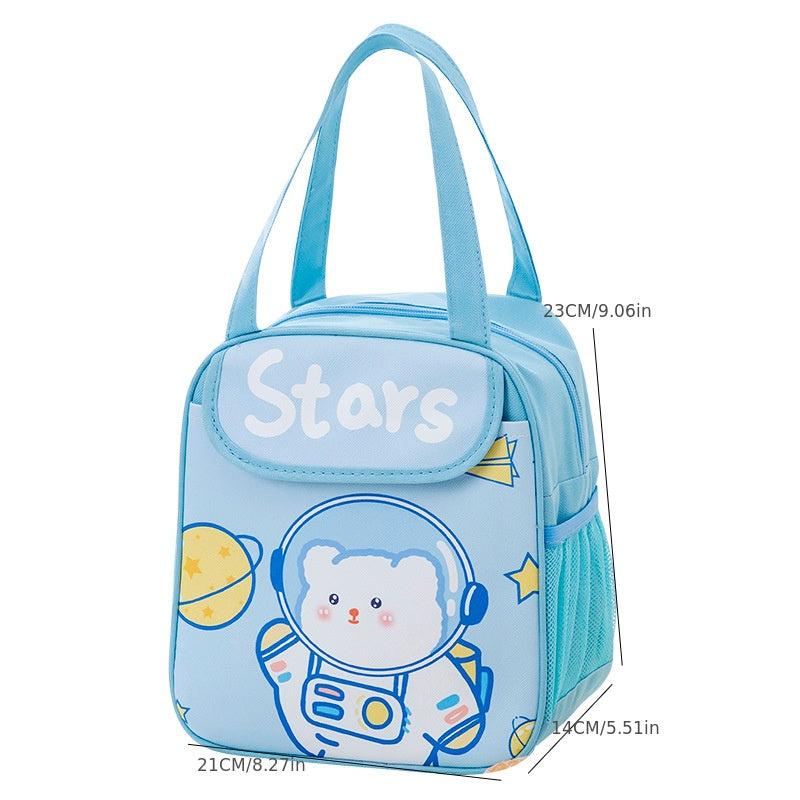 Cartoon Aluminum Foil Insulation Lunch Box Bag for Camping Picnic Beach