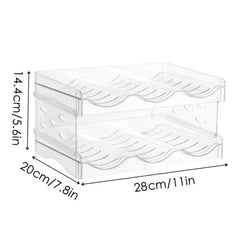 Stackable Water Bottle Organizer 2 Layers Holds 6 Bottles