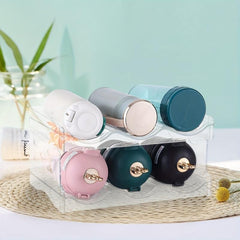Stackable Water Bottle Organizer 2 Layers Holds 6 Bottles