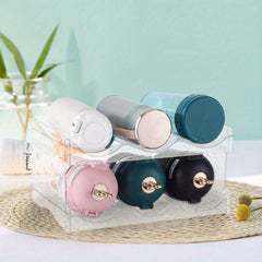 Stackable Water Bottle Organizer 2 Layers Holds 6 Bottles