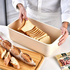 Wooden Bread Box With Cutting Board Lid Food Container