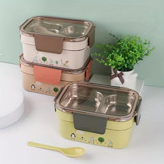 Stainless Steel Double Layer Bento Box Leakproof Food Container