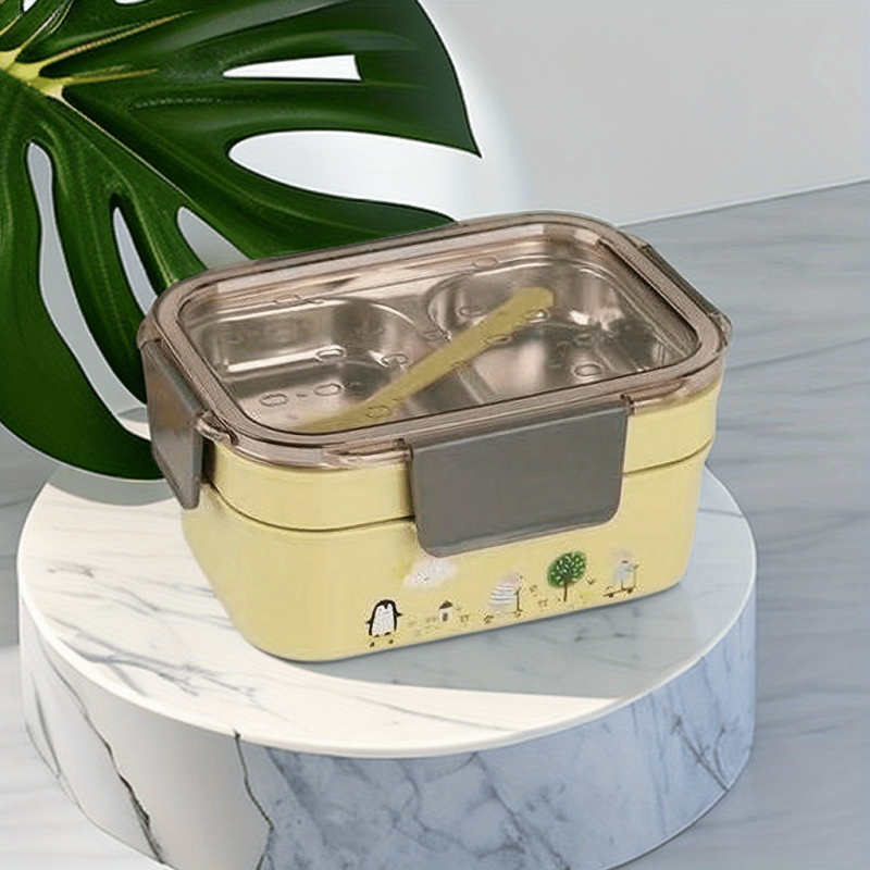 Stainless Steel Double Layer Bento Box Leakproof Food Container