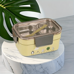 Stainless Steel Double Layer Bento Box Leakproof Food Container
