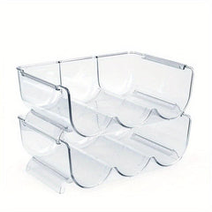 Transparent PET Wine Bottle Holder Stackable Storage Rack