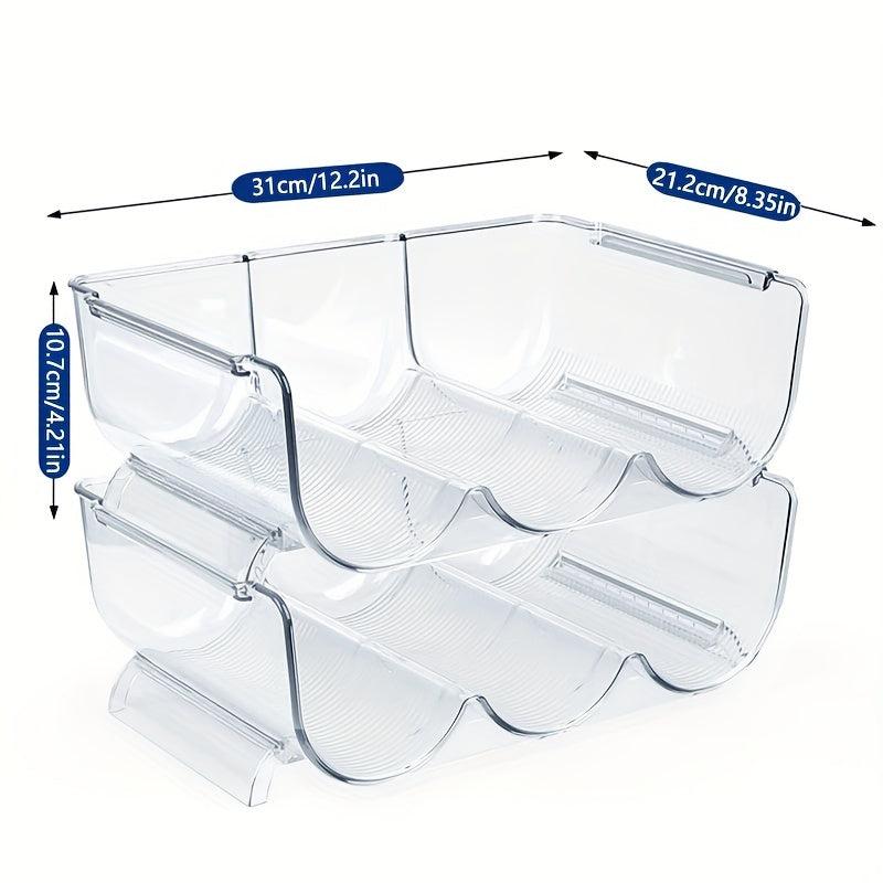 Transparent PET Wine Bottle Holder Stackable Storage Rack