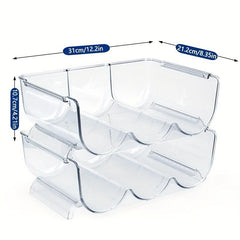 Transparent PET Wine Bottle Holder Stackable Storage Rack