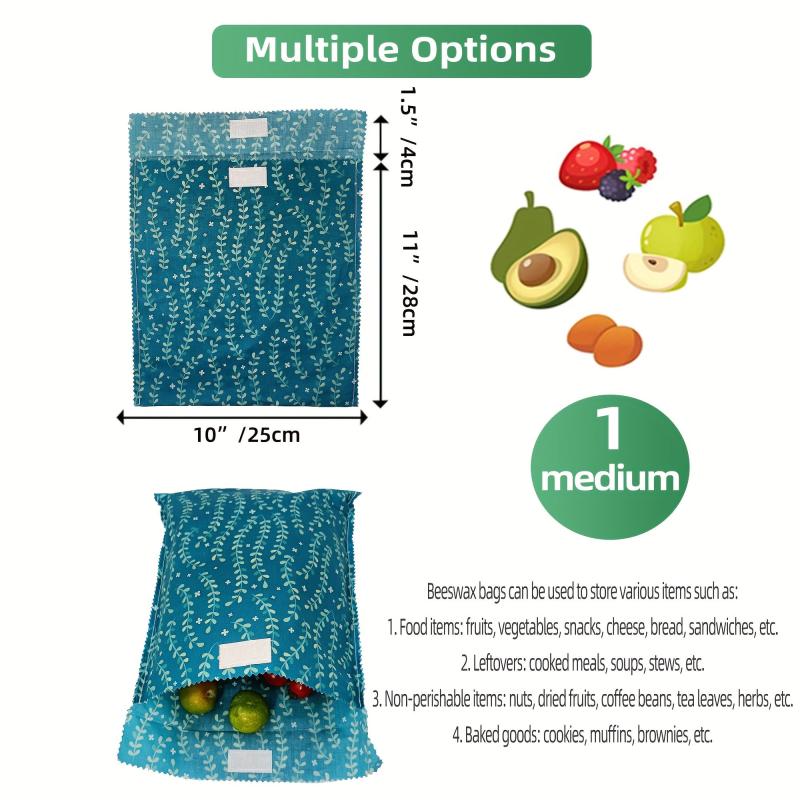 Sustainable Beeswax Wrap For Food Storage & Packaging 9pcs Set