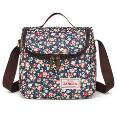 6L Portable Flower Pattern Lunch Bag, Cold Thermal Insulation, Hand Wash