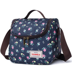 6L Portable Flower Pattern Lunch Bag, Cold Thermal Insulation, Hand Wash