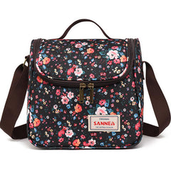 6L Portable Flower Pattern Lunch Bag, Cold Thermal Insulation, Hand Wash