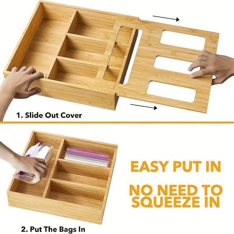 Bamboo Storage Bag Box Fresh Keeping Organizer