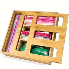 Bamboo Storage Bag Box Fresh Keeping Organizer