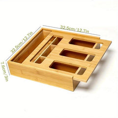 Bamboo Storage Bag Box Fresh Keeping Organizer