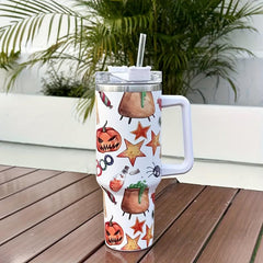 40oz Stainless Steel Double Wall Tumbler Lid Handle Heavy Duty