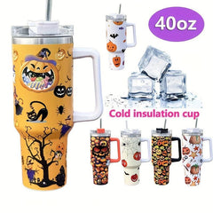 40oz Stainless Steel Double Wall Tumbler Lid Handle Heavy Duty