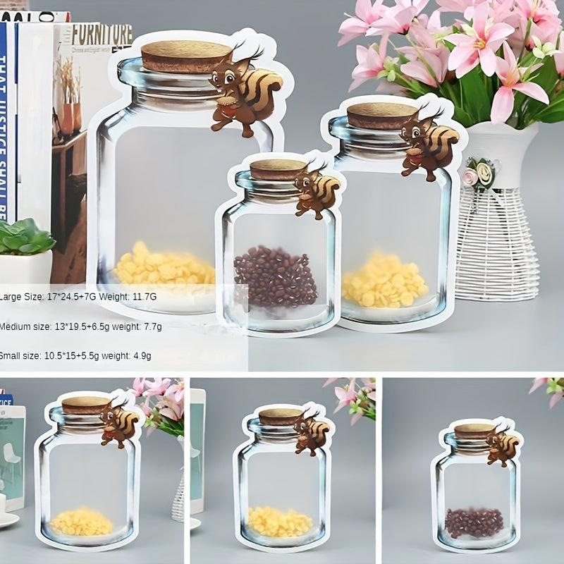 Squirrel Zipper Bag Food Storage Pouch Biscuit Cookie Candy Snack Dry Fruit Cere