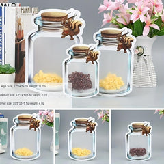 Squirrel Zipper Bag Food Storage Pouch Biscuit Cookie Candy Snack Dry Fruit Cere