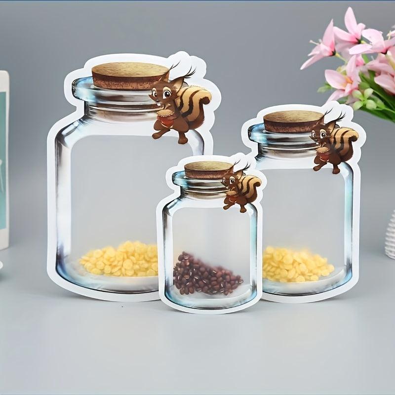Squirrel Zipper Bag Food Storage Pouch Biscuit Cookie Candy Snack Dry Fruit Cere