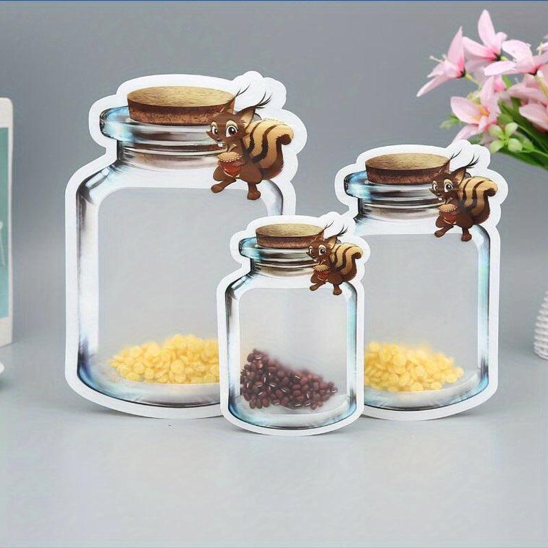 Squirrel Zipper Bag Food Storage Pouch Biscuit Cookie Candy Snack Dry Fruit Cere