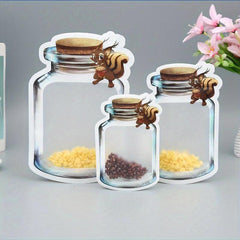 Squirrel Zipper Bag Food Storage Pouch Biscuit Cookie Candy Snack Dry Fruit Cere