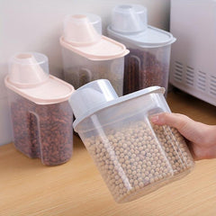 Large Sealed Food Can with Measuring Cup Kitchen Storage Pail