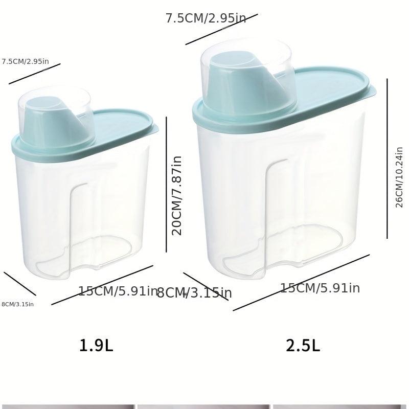 Large Sealed Food Can with Measuring Cup Kitchen Storage Pail