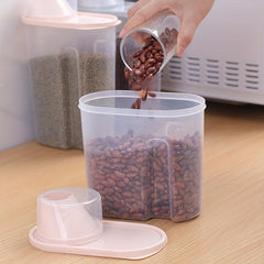 Large Sealed Food Can with Measuring Cup Kitchen Storage Pail