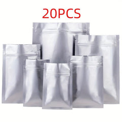 20pcs Aluminum Foil Bags Zip Lock Stand up Food Seal Bags