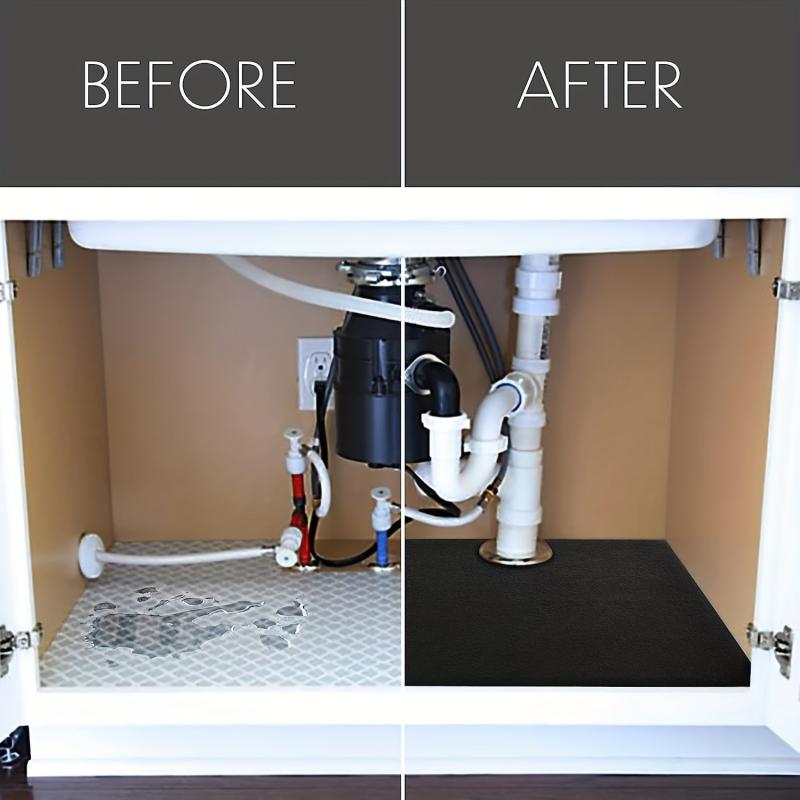 Waterproof Under Sink Mat for Kitchen/Bathroom - Easy to Install