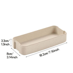 2pcs Wheat Straw Three-layer Lunch Box Microwave Safe Bento Box Large Capacity