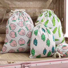4pcs Cartoon Drawstring Organiser Sundry Storage Bags