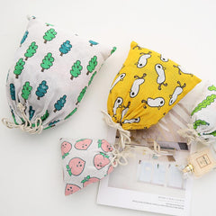 4pcs Cartoon Drawstring Organiser Sundry Storage Bags