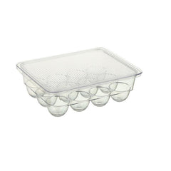 Clear Plastic Egg Rack 21 Compartments, Large Capacity Refrigerator Storage