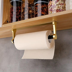 Aluminum Paper Towel Holder Wall Mount Under Cabinet Storage Rack