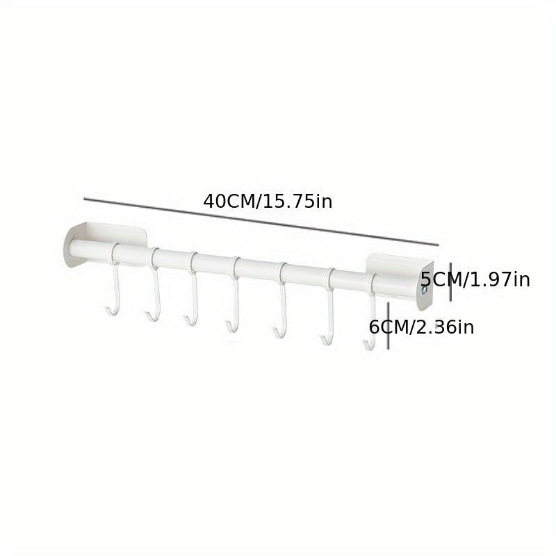 1pc Utensils Hook Hanging Rod Rack Movable Hook Punching Kitchenware Storage