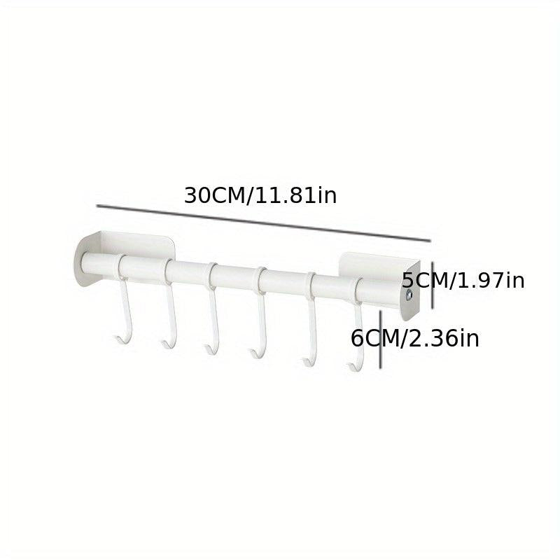 1pc Utensils Hook Hanging Rod Rack Movable Hook Punching Kitchenware Storage